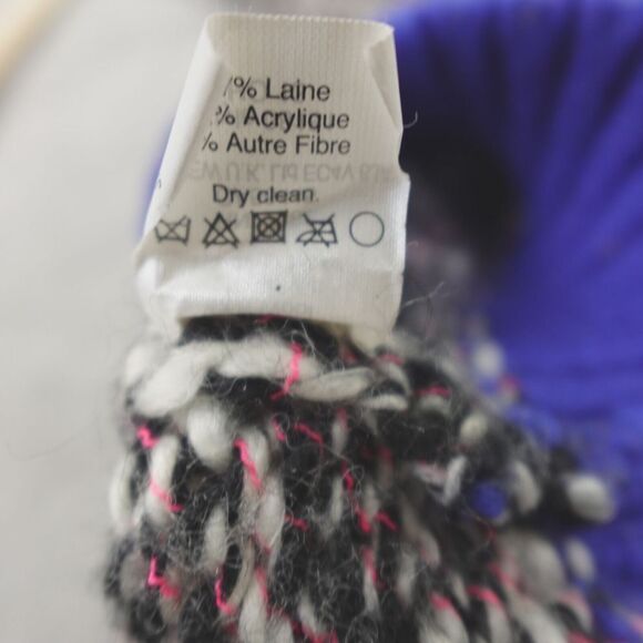 J Crew Sweater Womens Small Marled Knit Black White Color Block Wool Retro 80s - Picture 15 of 16